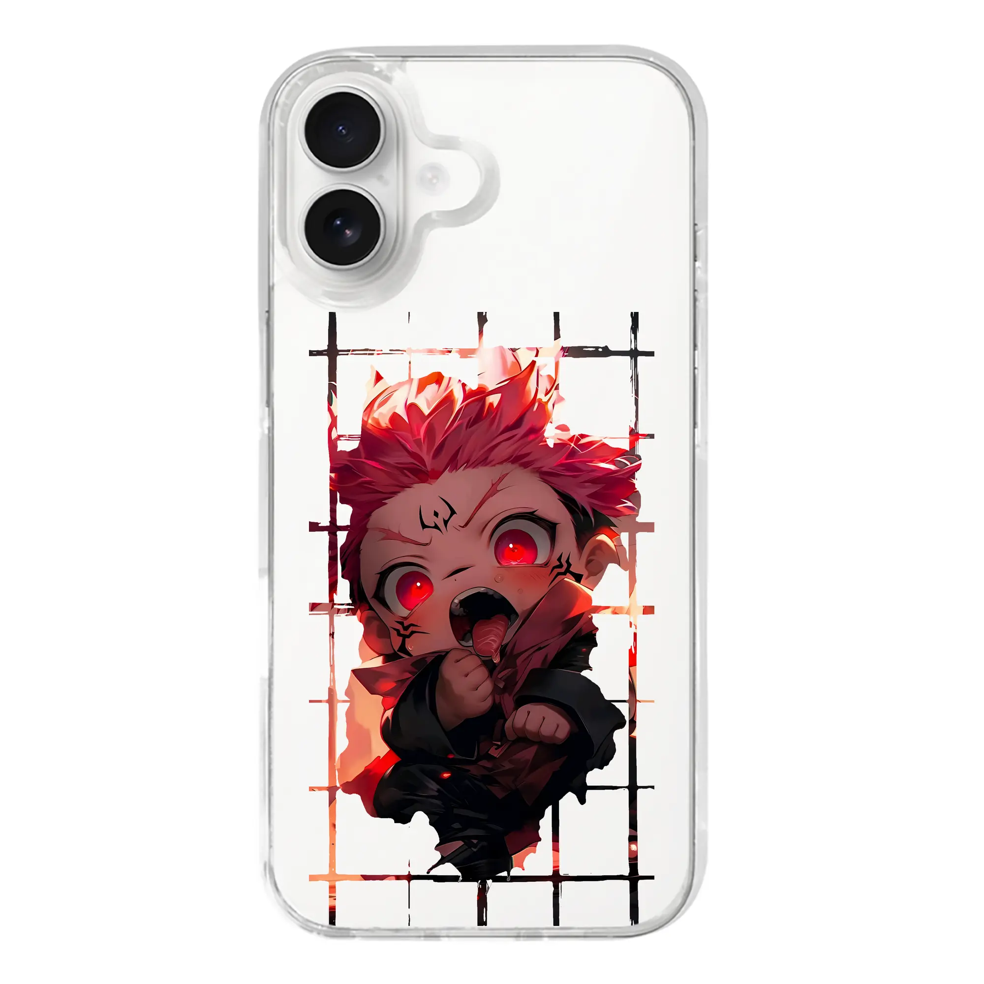 呪術廻戦 グッズ,両面宿儺 - iPhone 17シリーズ 透明スマホケース – 薄型・耐衝撃・精密フィット保護カバー